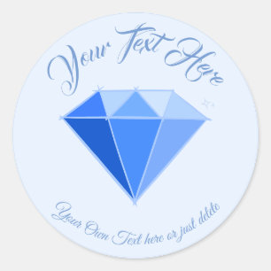 Sapphire Gemstone. Schmuck. 45 Hochzeitstag Runder Aufkleber