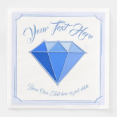 Sapphire Gemstone. Schmuck. 45 Hochzeitstag Serviette (Vorderseite)