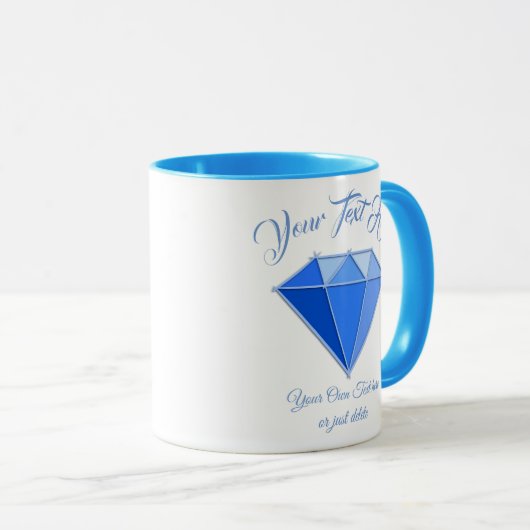 Sapphire Gemstone. Schmuck. 45 Hochzeitstag Tasse (VorderseiteRechts)