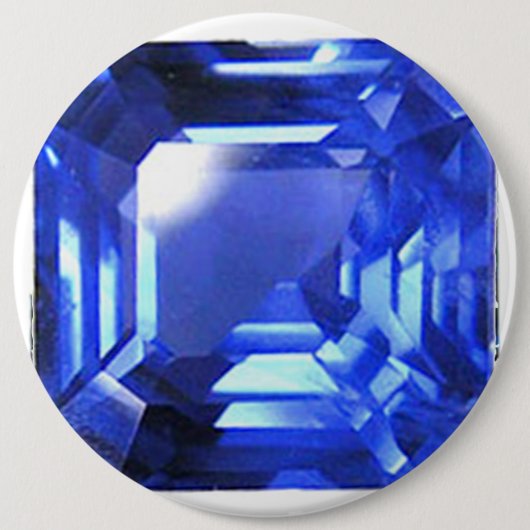 Sapphire Gemstone Sky Blue Button (Vorderseite)