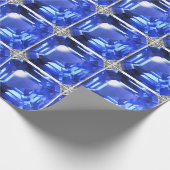 Sapphire Gemstone Sky Blue Geschenkpapier (Ecke)