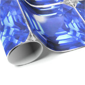 Sapphire Gemstone Sky Blue Geschenkpapier (Rolleneckpunkt)
