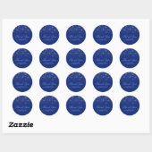 Sapphire Glitz Glitzer Danke Stickers (Blatt)