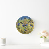 Sapphire & Gold Clock Runde Wanduhr (Zuhause)