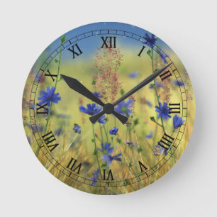 Sapphire & Gold Clock Runde Wanduhr