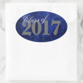 Sapphire Grad | Blue Royal Cobalt Ovaler Aufkleber (Tasche)