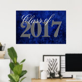 Sapphire Grad | Blue Royal Cobalt Poster (Heimbüro)