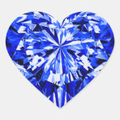 Sapphire Heart Herz-Aufkleber (Vorderseite)
