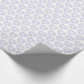 Sapphire Herz Edelstein blaue Linie Kunstmuster wi Geschenkpapier (Ecke)