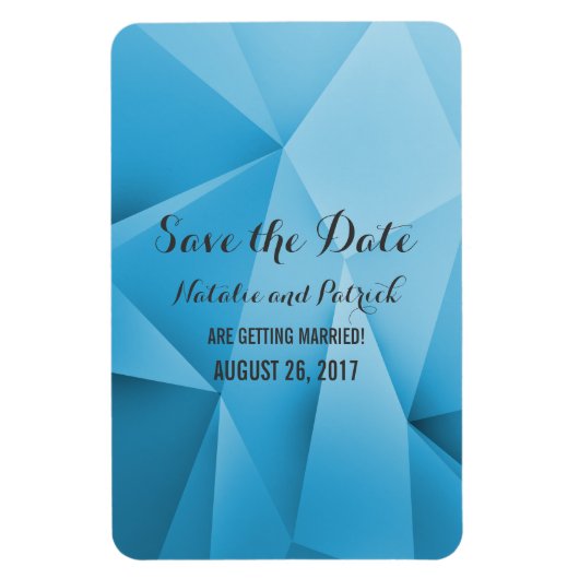 Sapphire Jewel Tones Save the Date Flexi Magnet (Vertikal)