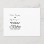 Sapphire Jewel Tones Save the Date Postcard Ankündigungspostkarte (Rückseite)