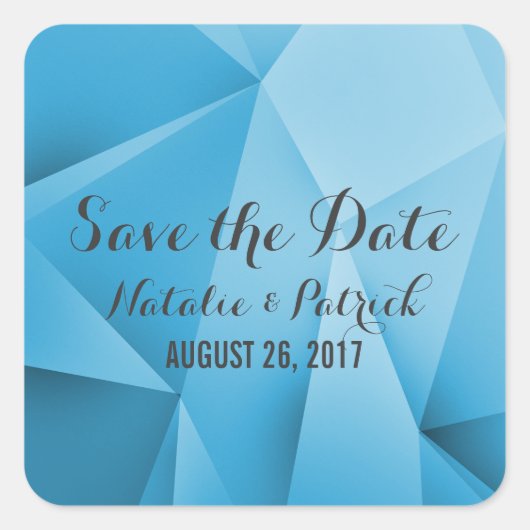 Sapphire Jewel Tones Save the Date Stickers (Vorderseite)