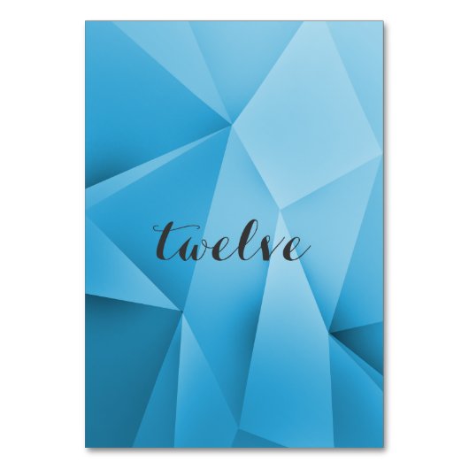 Sapphire Jewel Tones Tischnummer Card (Vorderseite)