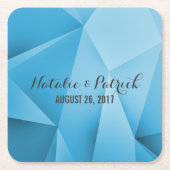Sapphire Jewel Tones Wedding Paper Untersetzer (Vorderseite)