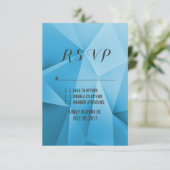 Sapphire Jewel Tones Wedding RSVP Card (Stehend Vorderseite)