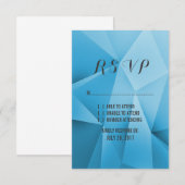 Sapphire Jewel Tones Wedding RSVP Card Karte (Vorne/Hinten)