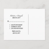Sapphire Jewel Tones Wedding RSVP Postcard Einladungspostkarte (Rückseite)