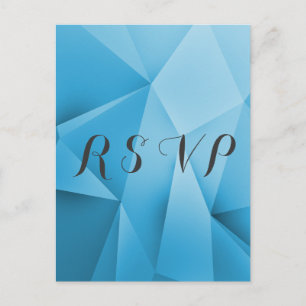 Sapphire Jewel Tones Wedding RSVP Postcard Einladungspostkarte