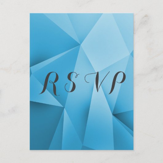 Sapphire Jewel Tones Wedding RSVP Postcard Einladungspostkarte (Vorderseite)