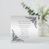 Sapphire Jeweles Wirbel Post Wedding Celebration Einladung (Stehend Vorderseite)