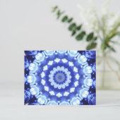 Sapphire Kaleidoscope Postkarte (Stehend Vorderseite)