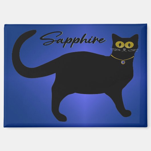 Sapphire Kitty Magnet (Vorderseite)