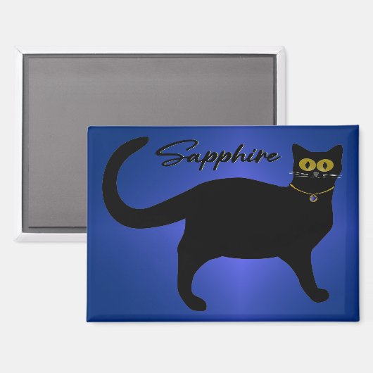 Sapphire Kitty Magnet (Vorderseite/Rückseite)