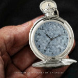 Sapphire Leaf Taschenuhr<br><div class="desc">Grafik-Design,  mit floralen Blätter,  in Glaspaneelen,  strukturiert,  in violett-blau,  blau-grau,  schwarz und weiß dargestellt.</div>