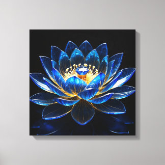 Sapphire Lotus Blossom Leinwanddruck