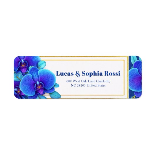 Sapphire Magenta Gilded Orchid Return Address (Vorne)