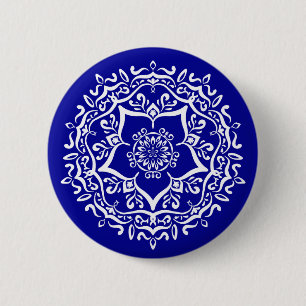 Sapphire Mandala Button