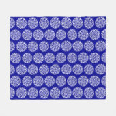 Sapphire Mandala Fleecedecke (Vorderseite (Horizontal))