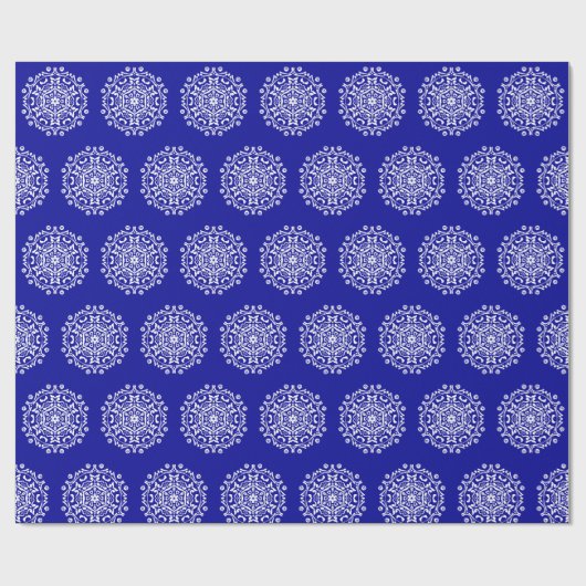 Sapphire Mandala Geschenkpapier (Flach)