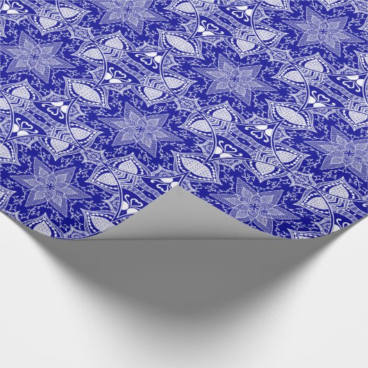 Sapphire Mandala Geschenkpapier (Ecke)