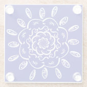 Sapphire Mandala Glasuntersetzer (Rückseite)