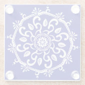 Sapphire Mandala Glasuntersetzer (Rückseite)