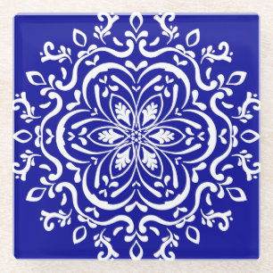 Sapphire Mandala Glasuntersetzer