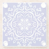 Sapphire Mandala Glasuntersetzer (Rückseite)