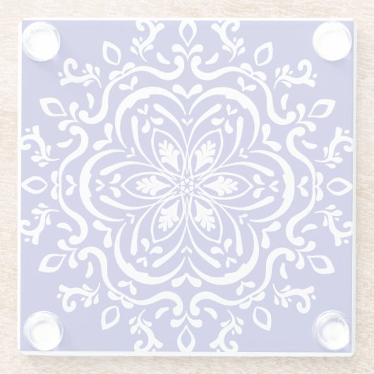 Sapphire Mandala Glasuntersetzer (Rückseite)