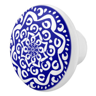 Sapphire Mandala Keramikknauf