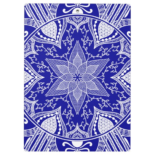 Sapphire Mandala Klemmbrett (Rückseite)