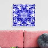 Sapphire Mandala Leinwanddruck (Insitu (Wohnzimmer))