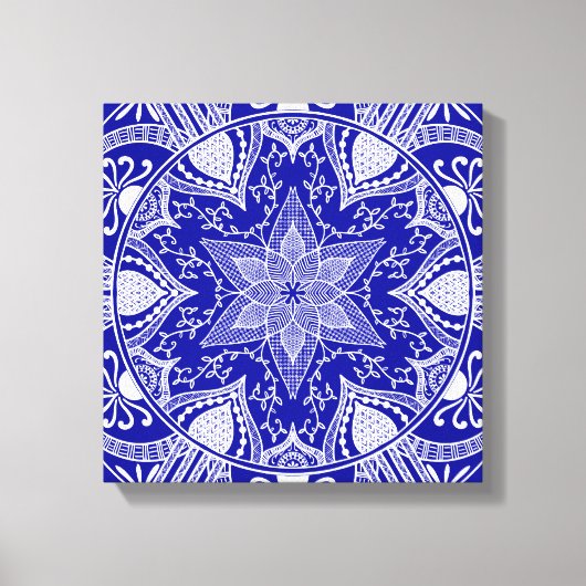 Sapphire Mandala Leinwanddruck (Vorderseite)