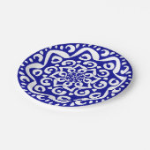 Sapphire Mandala Pappteller (Schrägansicht)