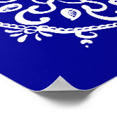 Sapphire Mandala Poster (Ecke)