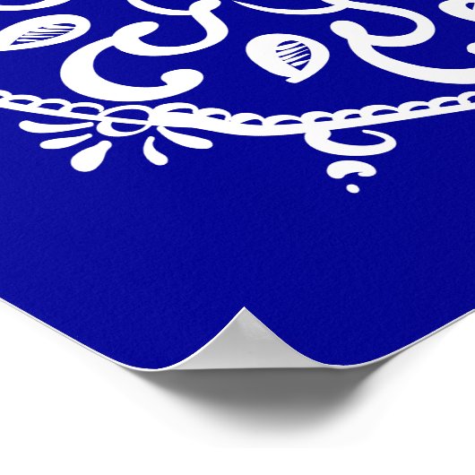 Sapphire Mandala Poster (Ecke)