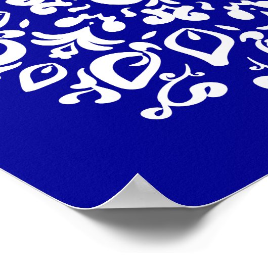 Sapphire Mandala Poster (Ecke)