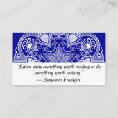 Sapphire Mandala Visitenkarte (Rückseite)