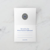 Sapphire Mandala Winter Solstice Party Einladung (Innenseite)