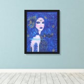 Sapphire Mermaid mit Goldakzenten von Renee Lavoie Leinwanddruck (Insitu (Holzboden))